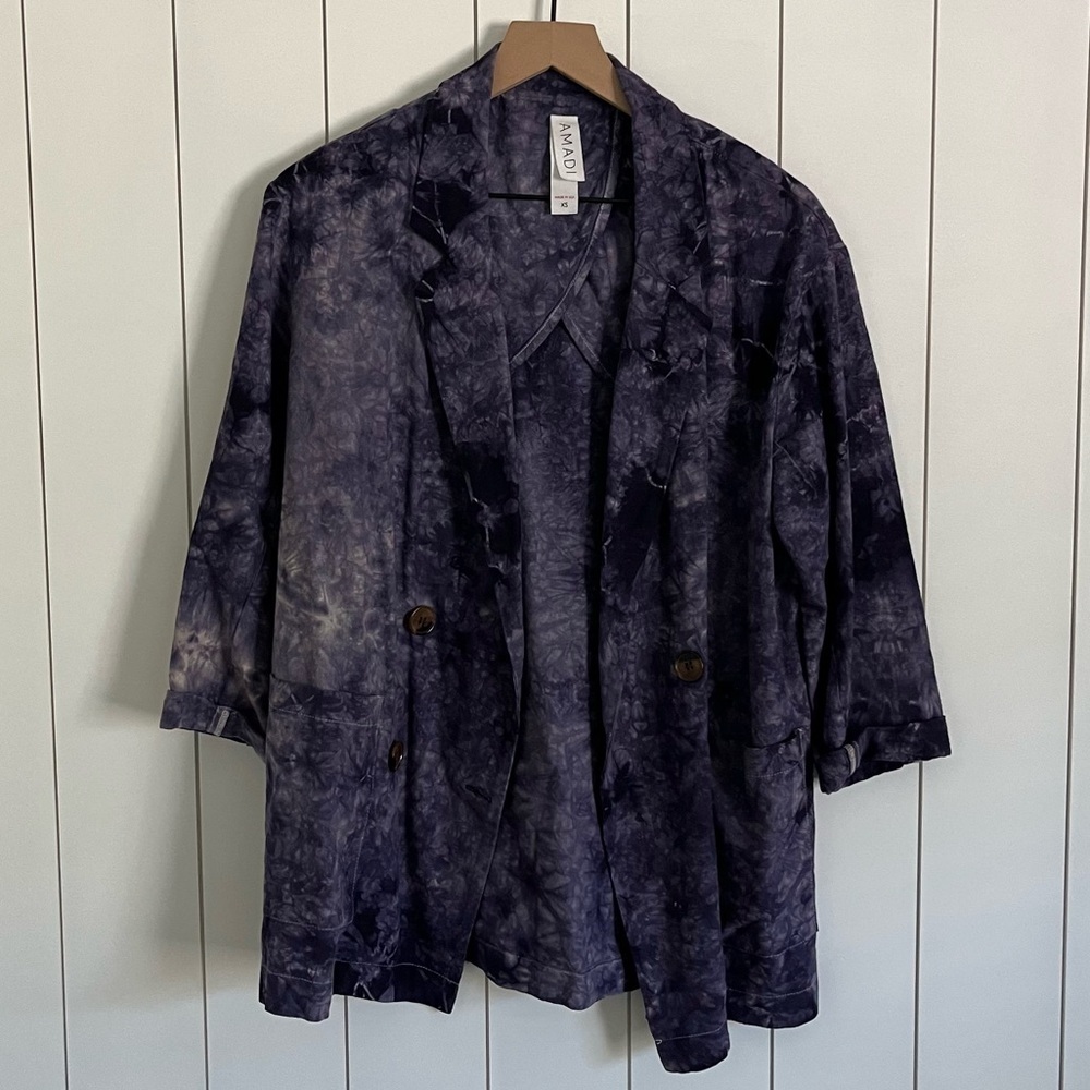 Anthropologie Amadi Hilde Oversized Linen Blazer - Picture 2 of 4